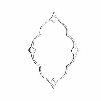 Large Diamond Nimbus Frame Sterling Silver .925 Amoracast - Connectors Pendants