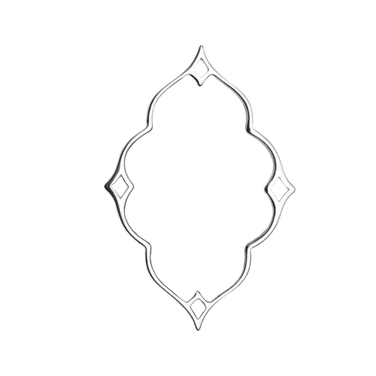 Large Diamond Nimbus Frame Sterling Silver .925 Amoracast - Connectors Pendants