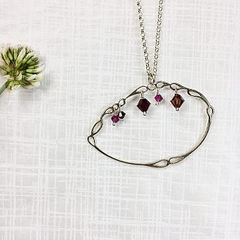 Alternative view of Pear Orbit Teardrop Frame Sterling Silver .925 Amoracast - Pendants