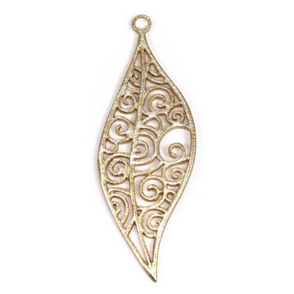 Marquise Swirl by Kate O Hare Brushed 14kt Gold Vermeille Amoracast - Pendants