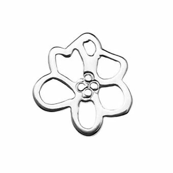 Single Sakura Cherry Blossom Flower Sterling Silver .925 Amoracast - Connectors Pendants Charms