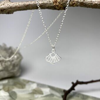 Alternative view of Small Ginkgo Leaf Brushed 14kt Gold Vermeille Amoracast - Connectors Pendants Charms