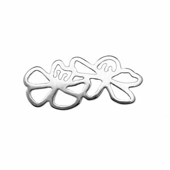 Double Cherry Blossom Flower Sterling Silver .925 Amoracast - Connectors Pendants Charms