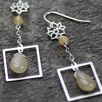 Alternative view of Rectangle Frame Sterling Silver .925 Amoracast - Pendants