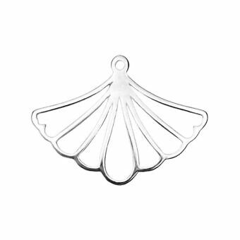 Large Ginkgo Leaf Sterling Silver .925 Amoracast - Pendants