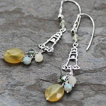 Alternative view of Wavy Lines Squiggle Hook Earrings Sterling Silver .925 Amoracast