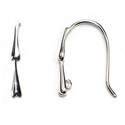 Bamboo Tiki Hook Earrings Sterling Silver .925 Amoracast