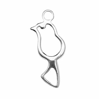 Little Chickadee Bird Sterling Silver .925 Amoracast - Connectors Pendants Charms