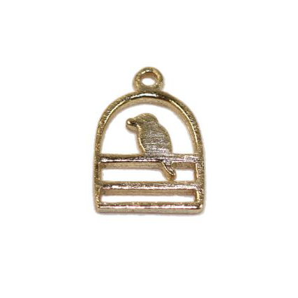 Song Bird Brushed 14kt Gold Vermeille Amoracast - Connectors Pendants Charms
