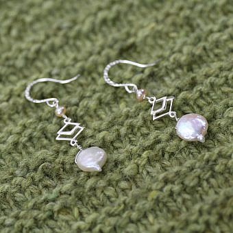 Alternative view of Half Hammered Curve Hook Earrings Sterling Silver .925 Amoracast