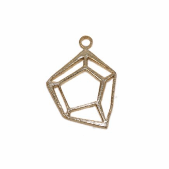 Diamond Cut Brushed 14kt Gold Vermeille Amoracast - Connectors Pendants