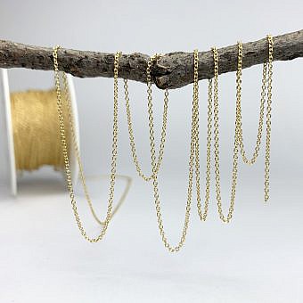 1.2mm Round Cable Chain By the Meter 14kt Gold Filled