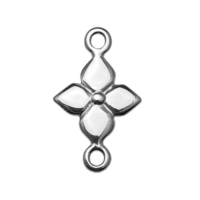 Diamond Flower Sterling Silver .925 Amoracast - Connectors Pendants Charms