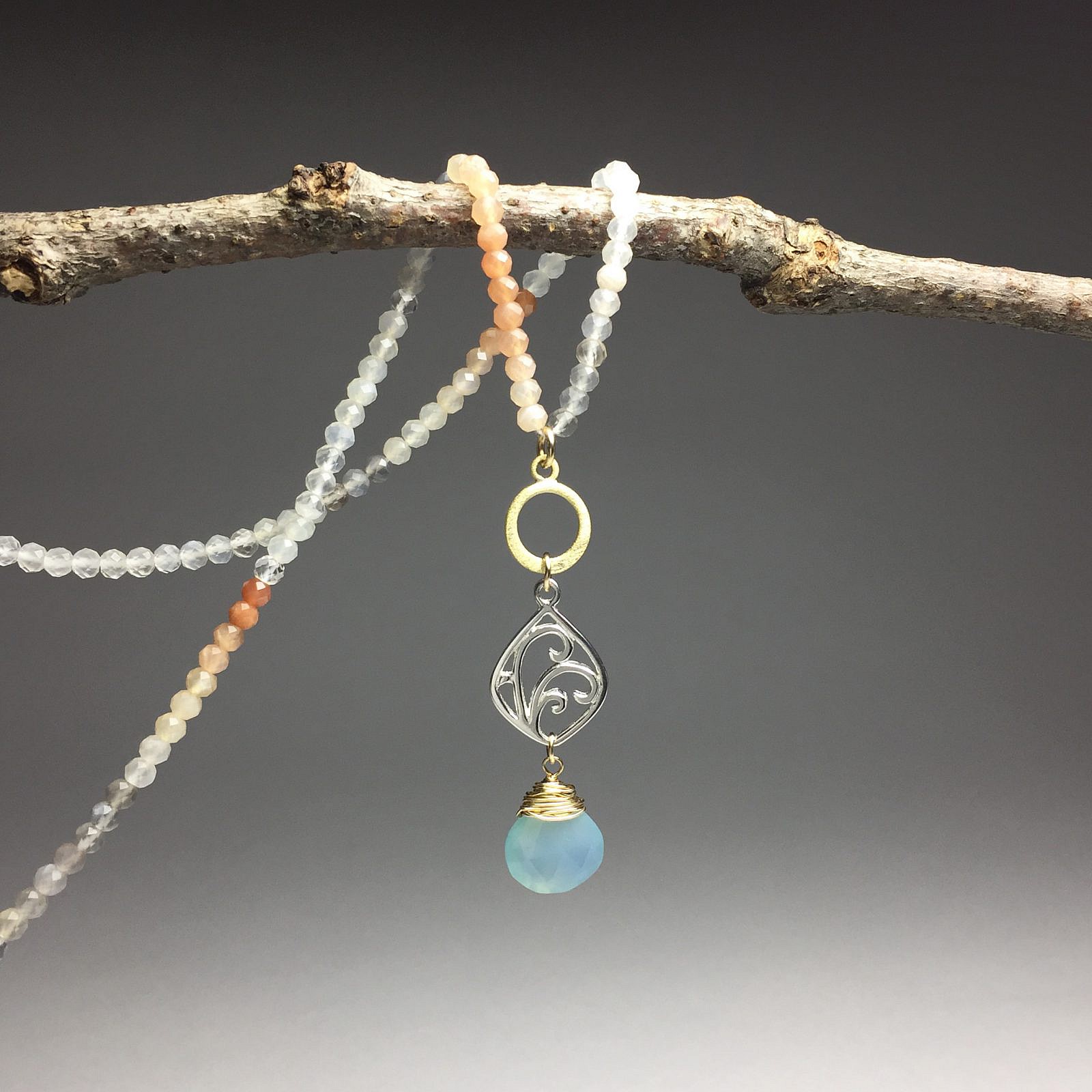 Tidal Wave Drop Sterling Silver .925 Amoracast - Pendants Charms - Image 10