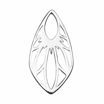 Large Wild Flower Shield Sterling Silver .925 Amoracast - Connectors Pendants