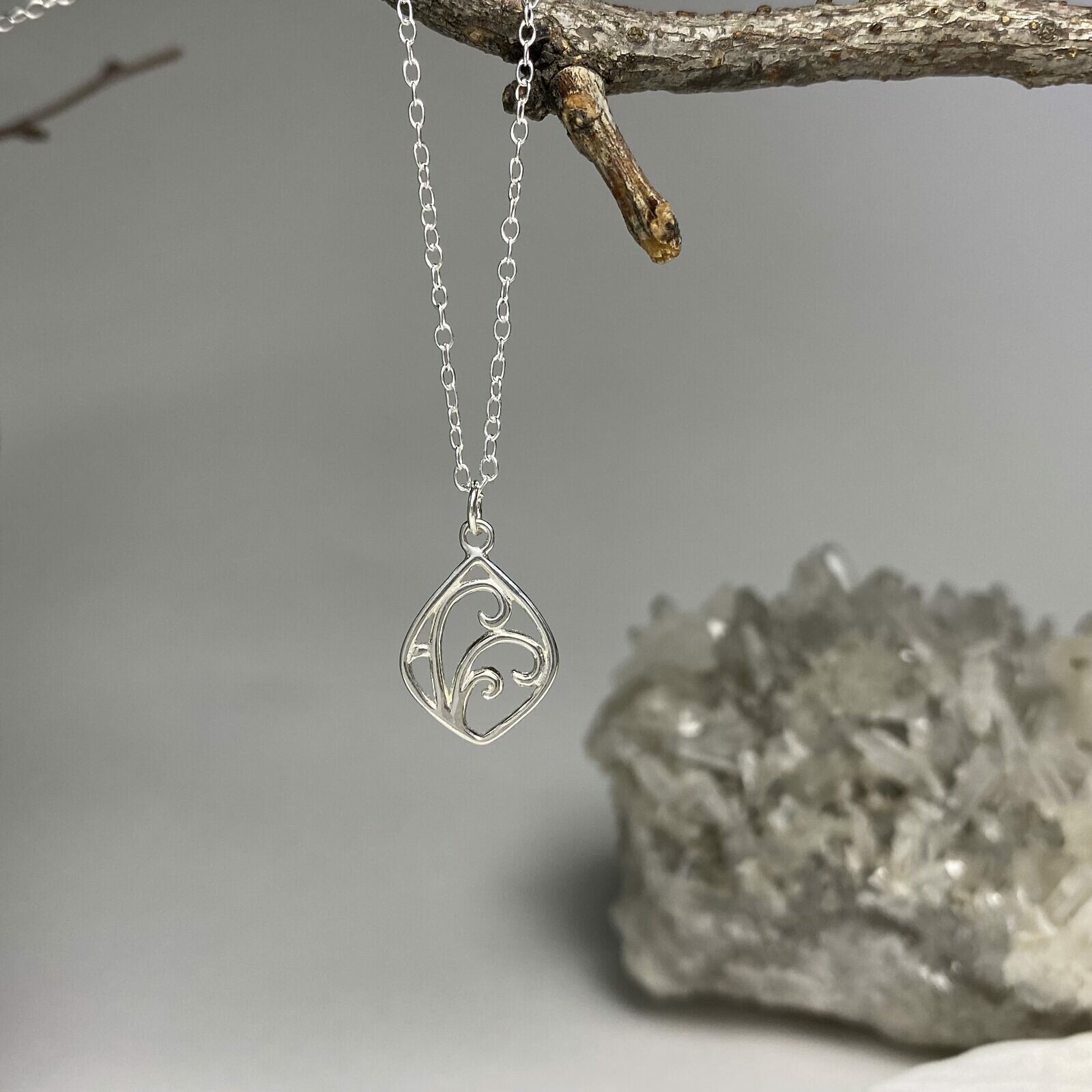 Tidal Wave Drop Sterling Silver .925 Amoracast - Pendants Charms - Image 2