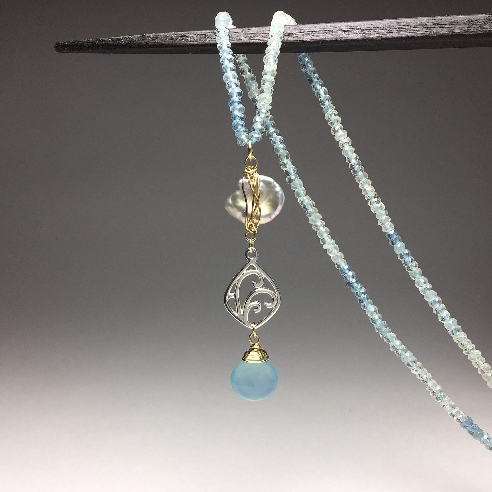 Tidal Wave Drop Sterling Silver .925 Amoracast - Pendants Charms - Image 5