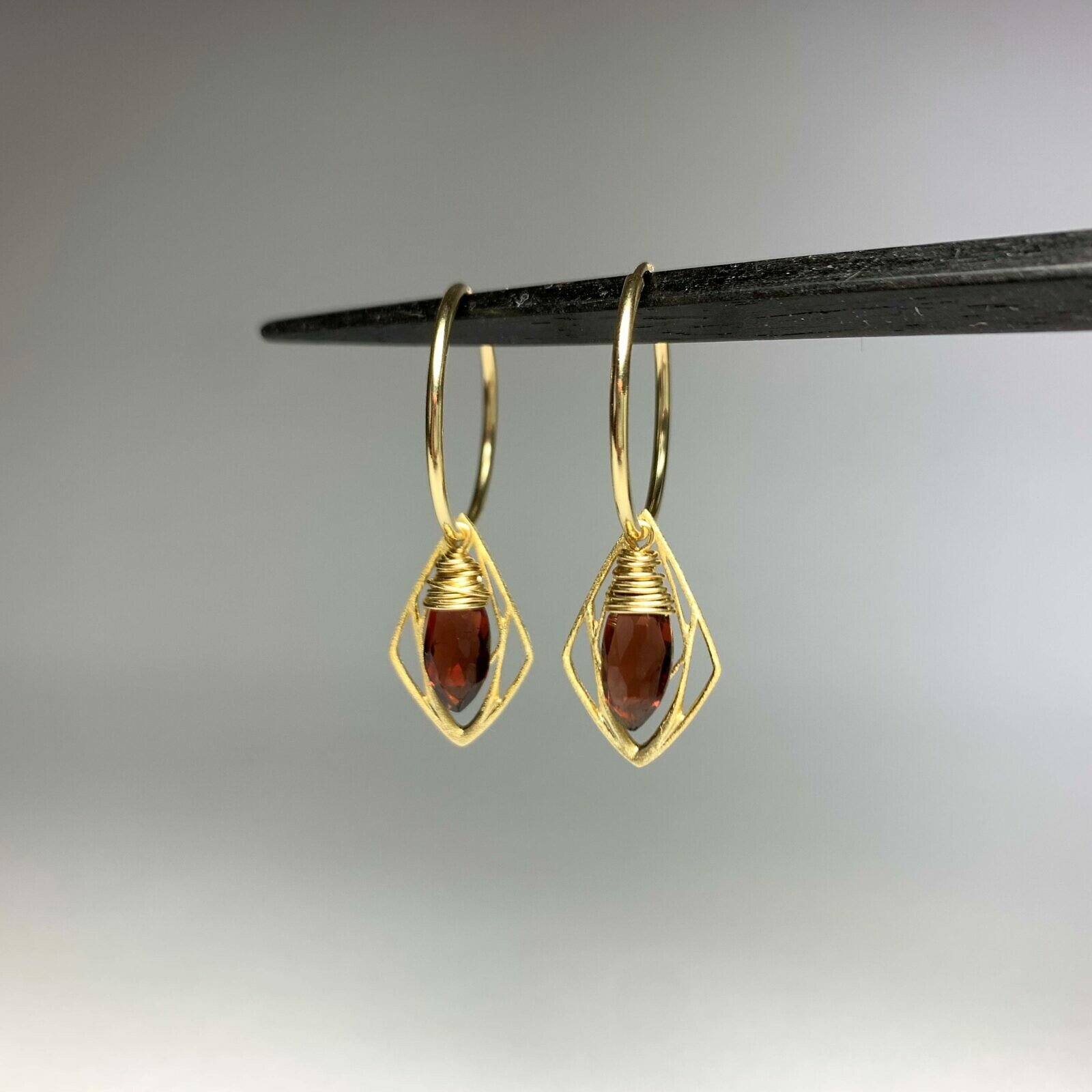 16mm Endless Hoops Sleeper Earrings 14kt Gold Filled - Image 5