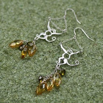 Alternative view of George the Swinging Monkey Sterling Silver .925 Amoracast - Connectors Pendants
