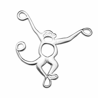 George the Swinging Monkey Sterling Silver .925 Amoracast - Connectors Pendants