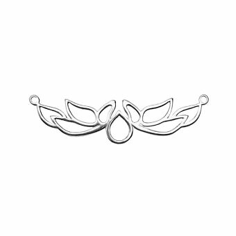 Blooming Lotus Flower Sterling Silver .925 Amoracast - Connectors Pendants