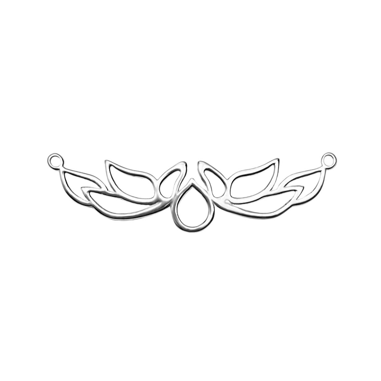 Blooming Lotus Flower Sterling Silver .925 Amoracast - Connectors Pendants