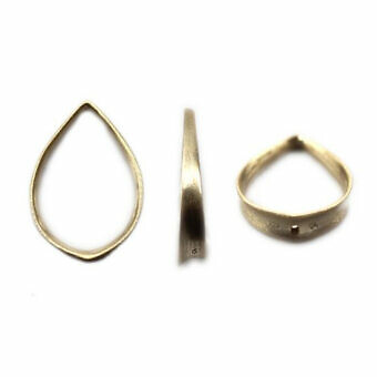 Lantern Frame Brushed 14kt Gold Vermeille Amoracast - Pendants
