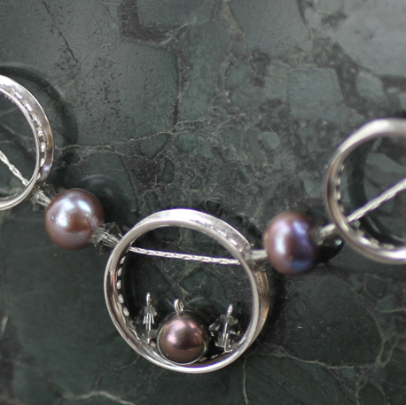 Small Wheel Round Eternity Design Frames Sterling Silver .925 Amoracast - Image 3