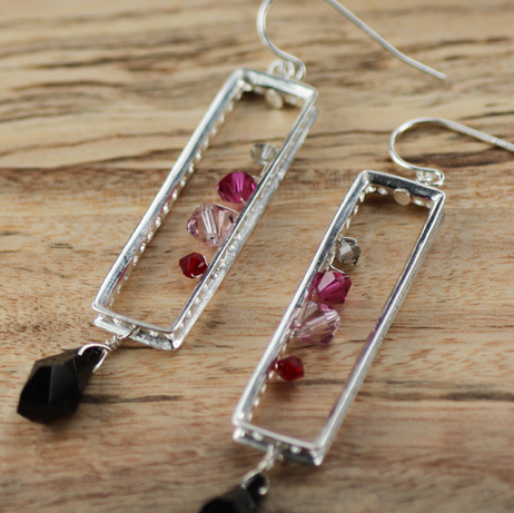 Zen Rectangle Eternity Design Frames Sterling Silver .925 Amoracast - Pendants - Image 4