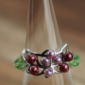 Alternative view of Lotus Flower Adjustable Ring Size 4-10 Sterling Silver .925 Amoracast