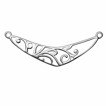 Chevron Waves Sterling Silver .925 Amoracast - Connectors