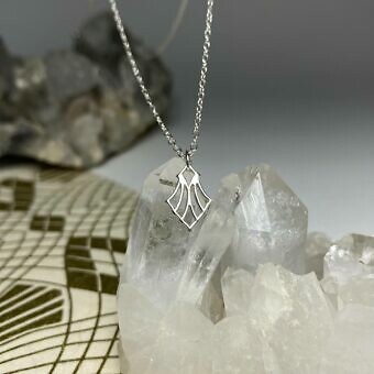 Alternative view of Small Deco Fan Sterling Silver .925 Amoracast - Connectors Pendants Charms