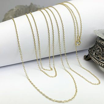 16" Cable Oval Round Wire Finished Chain 14kt Gold Filled