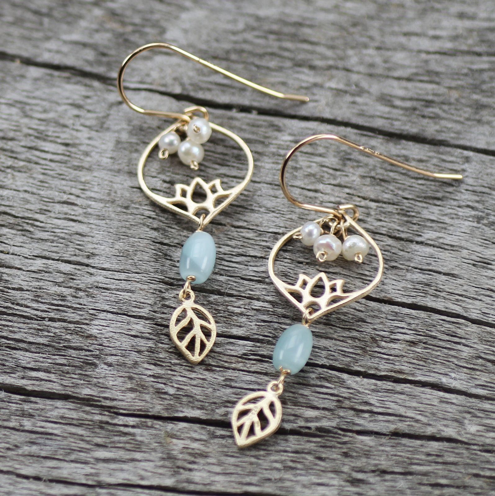 Lotus Flower Lamp Marquise Drop Frame Sterling Silver .925 Amoracast - Pendants Charms - Image 5