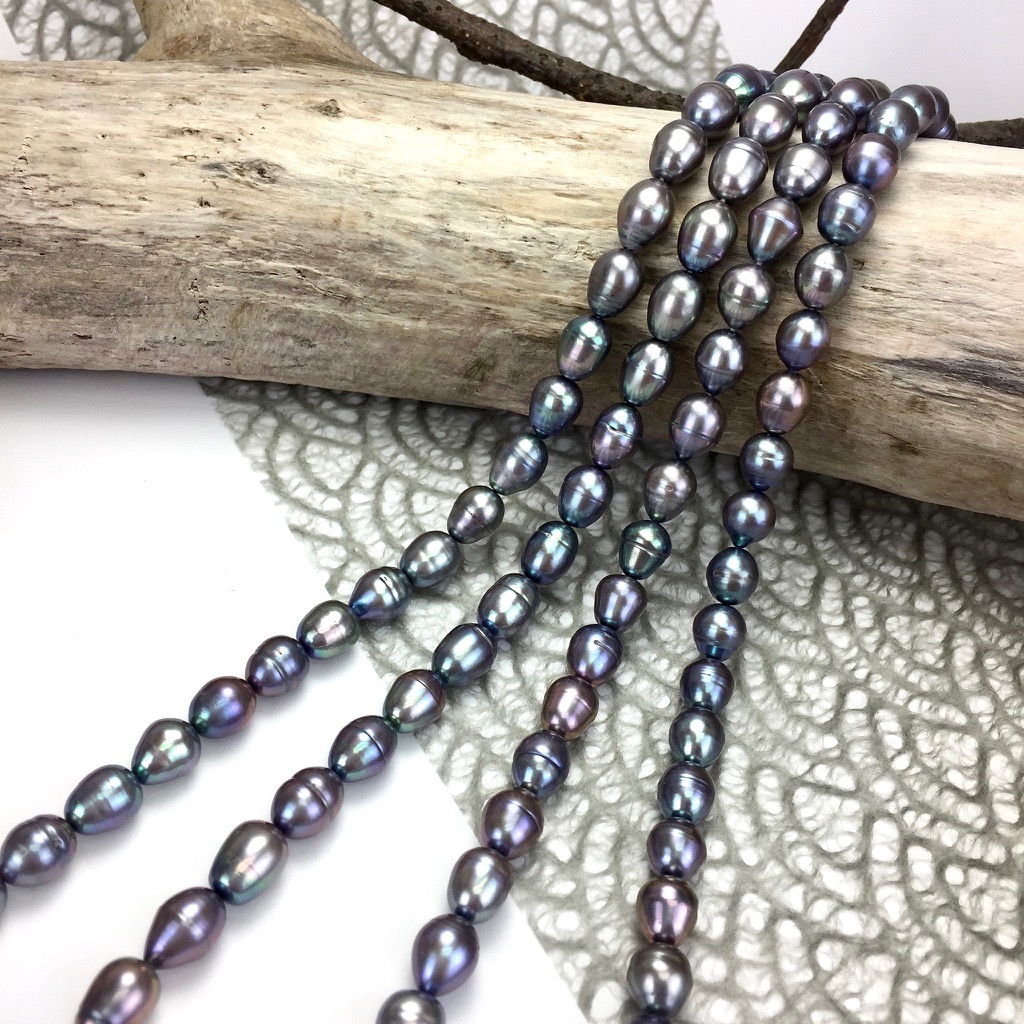 9.5mm Purple Rice Pearls