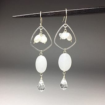 Alternative view of Rose Petal Frame Sterling Silver .925 Amoracast - Pendants Charms
