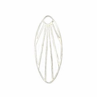 Deco Oval Sunburst Sterling Silver .925 Amoracast - Pendants Charms