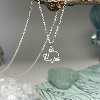 Alternative view of Wally the Whale Brushed 14kt Gold Vermeille Amoracast – Connectors Pendants Charms