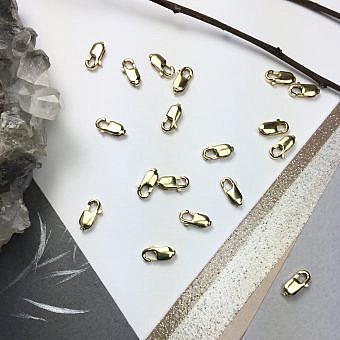 3.5 x 8.5mm Rectangle Lobster Claw Clasps 14kt Gold Filled