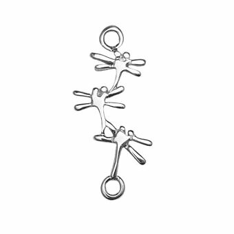 Triple Dragonflies Connector Sterling Silver .925 Amoracast - Connectors Pendants