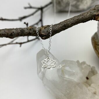 Alternative view of Lotus Pond Flower Sterling Silver .925 Amoracast - Connectors Pendants Charms