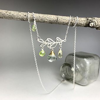 Alternative view of Medium Olives on Branch Sterling Silver .925 Amoracast - Connectors Pendants