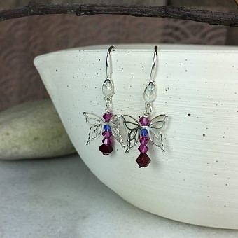Alternative view of Butterfly Fairy Wings Sterling Silver .925 Amoracast - Bead Caps