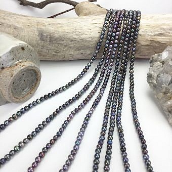 4.5x5mm Dyed Peacock Potato Freshwater Pearls Beads