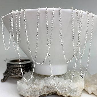 24" Satellite Cable Finished Chain Sterling Silver .925