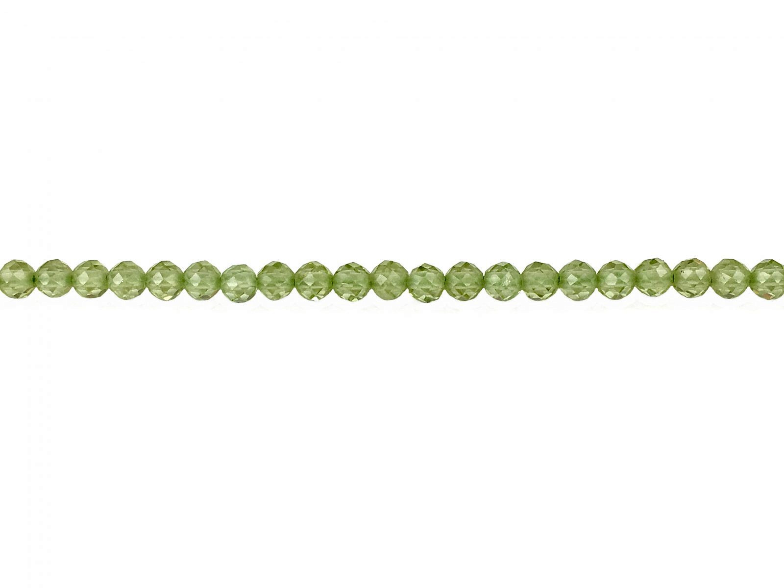 3mm Micro Faceted Round Green Peridot Beads (August) - Image 3