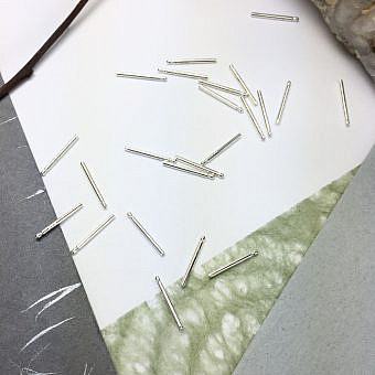 1x12mm Post Studs Notched (No Base) Sterling Silver .925