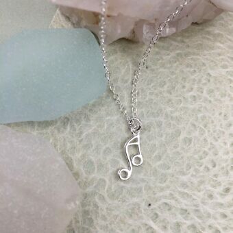 Alternative view of Rhythm Music 16th Note Brushed 14kt Gold Vermeille Amoracast - Pendants Charms