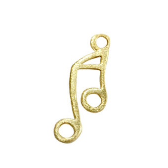 Rhythm Music 16th Note Brushed 14kt Gold Vermeille Amoracast - Pendants Charms