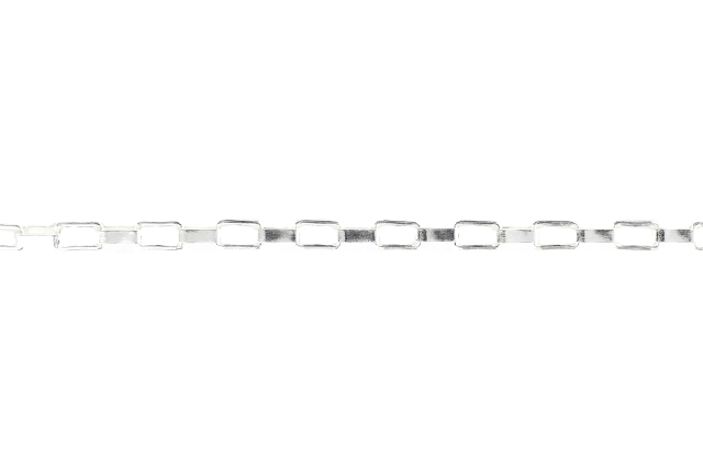 2.20mm Paperclip Rectangle Chain By the Meter Sterling Silver .925 - Image 9